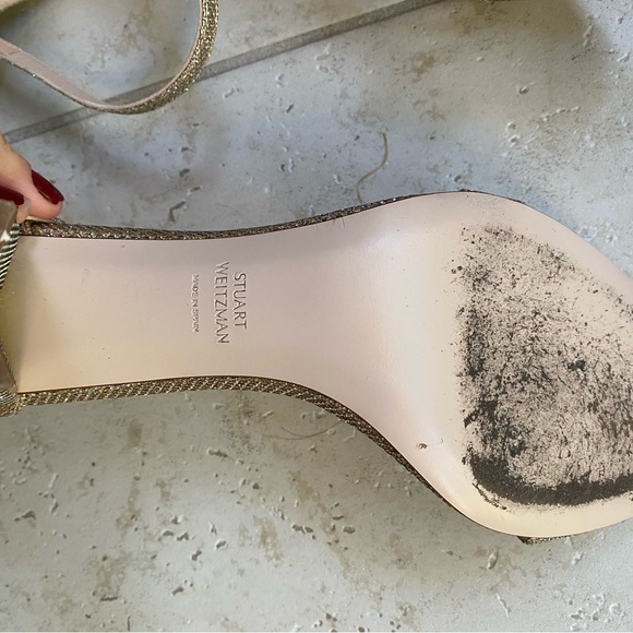 Stuart Weiztman Barely Nude Sparkle Heels - Picture 11 of 11